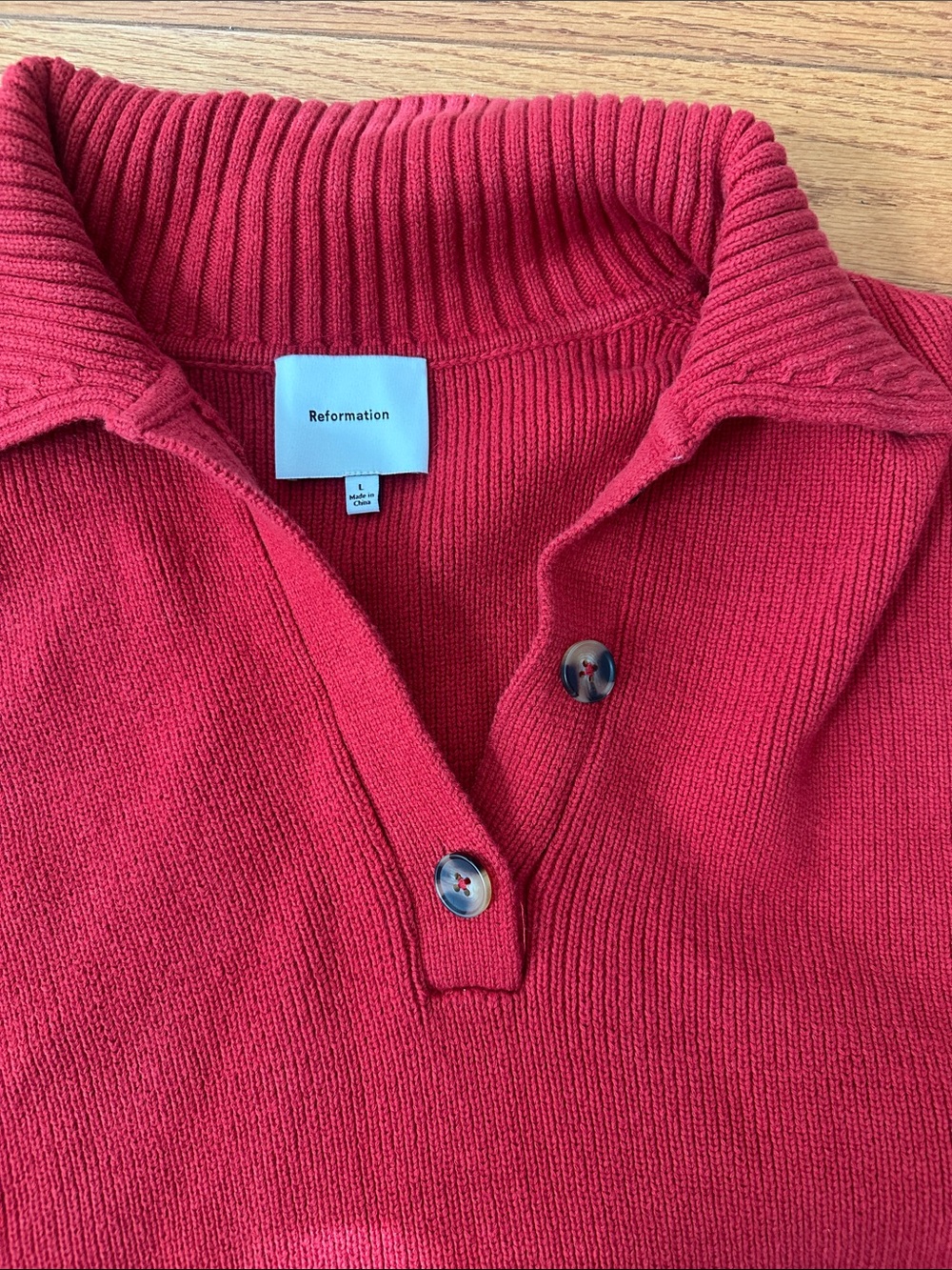 Reformation Brooklyn polo Sweater - Picture 3 of 8